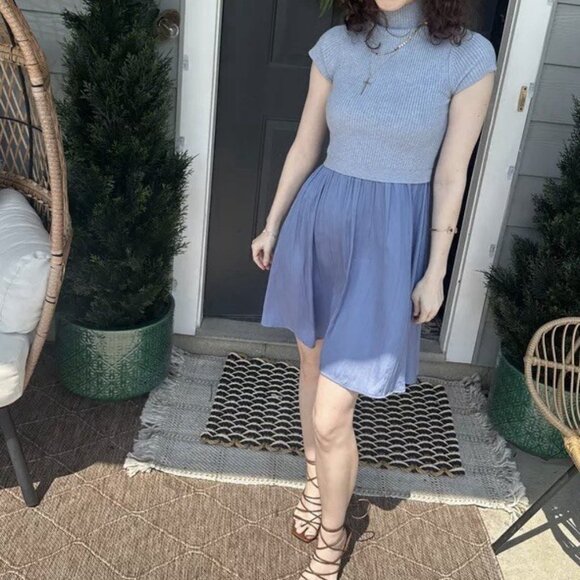 NWT Size S -Anthropologie The Thea Short Sleeve Twofer Mini Dress (NWT US$ 148) - Picture 1 of 13